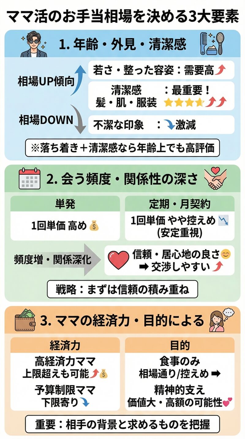 ママ活お手当決定要素