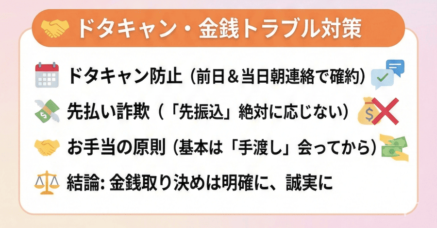 募集文より大事な「ドタキャン・返金」の扱い方
