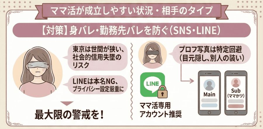 身バレ・勤務先バレの対策（SNS・LINEアイコン等）