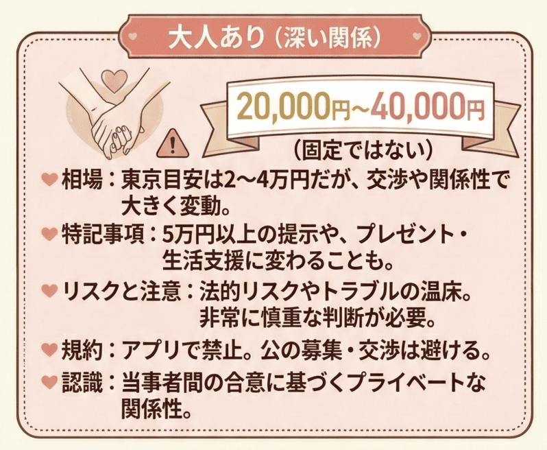 大人あり：20,000〜40,000円（固定ではない）