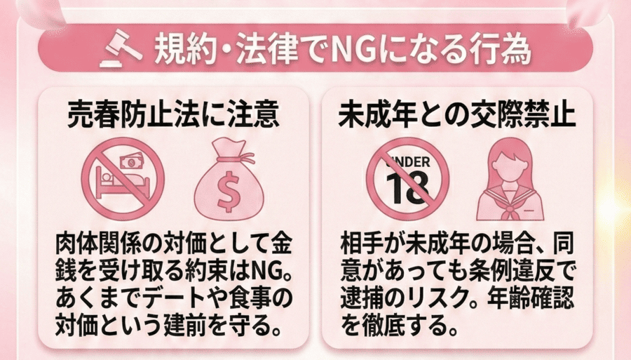 規約・法律でNGになる行為