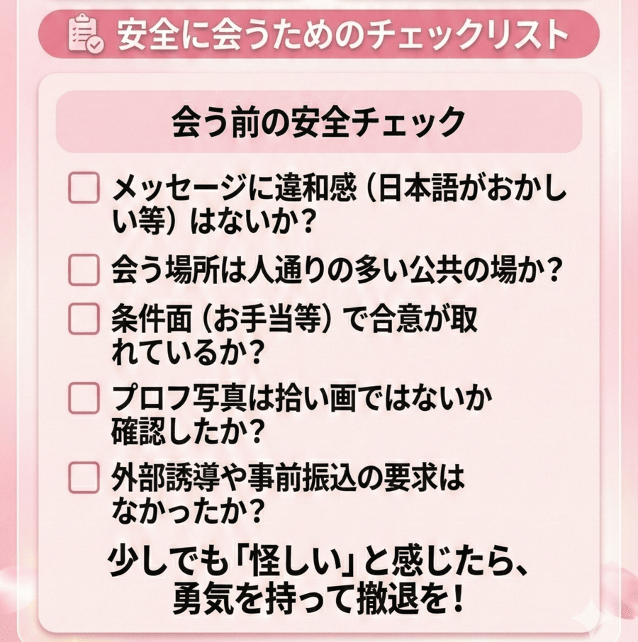 安全に会うためのチェックリスト