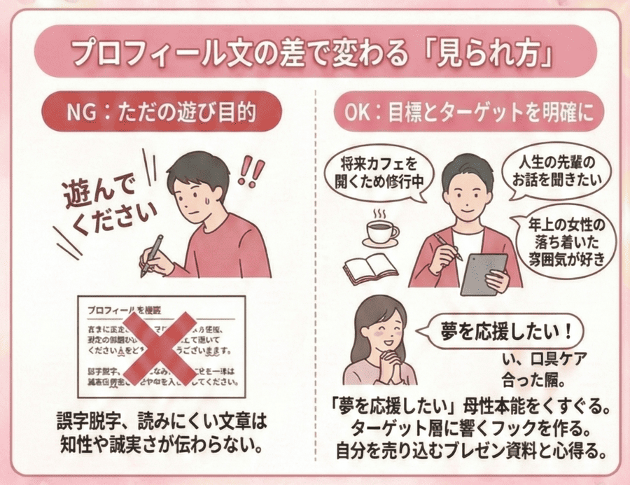 プロフィール文の差で変わる「見られ方」