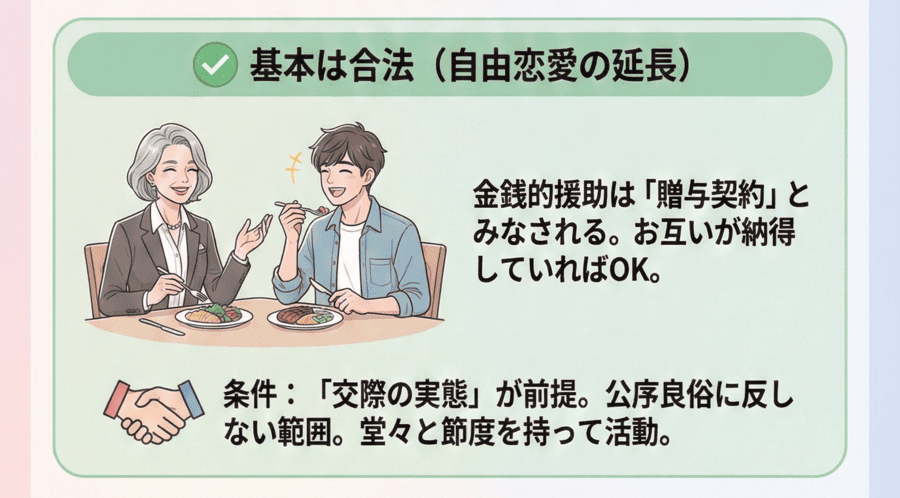 ママ活そのものは違法ではない