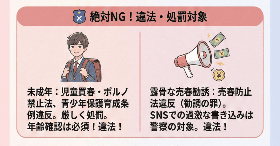 未成年・金銭条件でアウトになるケース