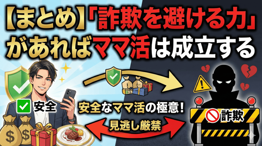 【まとめ】「詐欺を避ける力」があればママ活は成立する