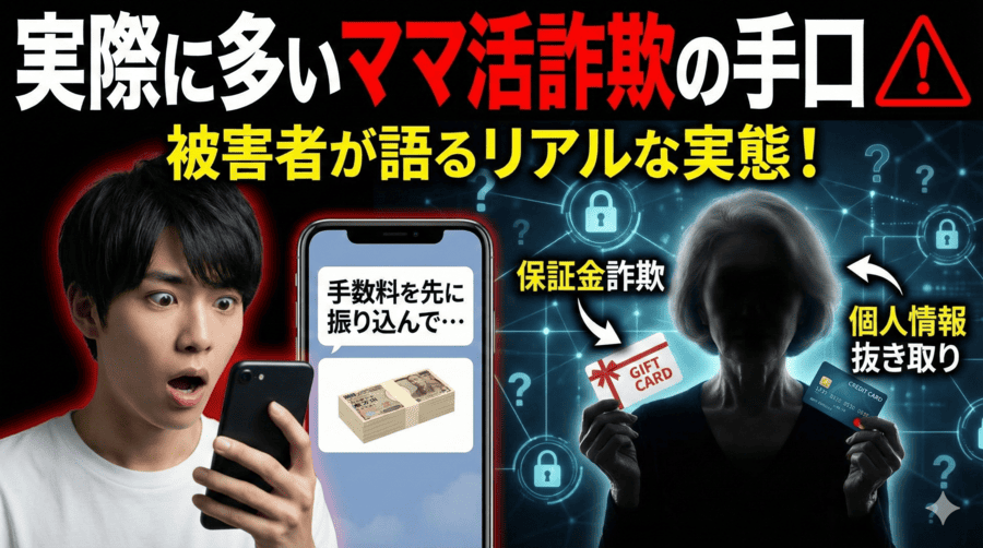 実際に多いママ活詐欺の手口