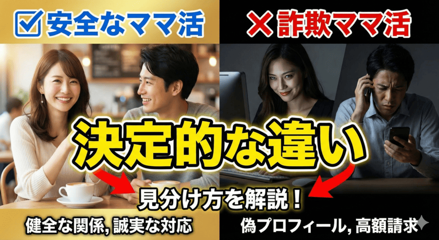 安全なママ活と「詐欺ママ活」の決定的な違い
