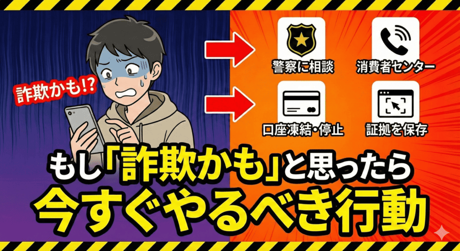 もし「詐欺かも」と思ったら今すぐやるべき行動
