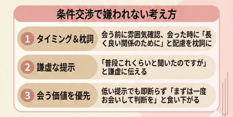 条件交渉で嫌われない考え方