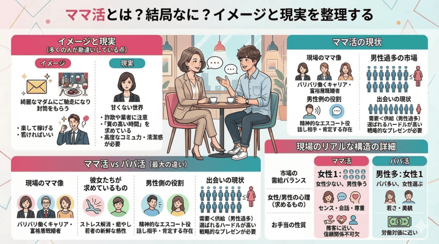 ママ活とは?結局なに?イメージと現実を整理する