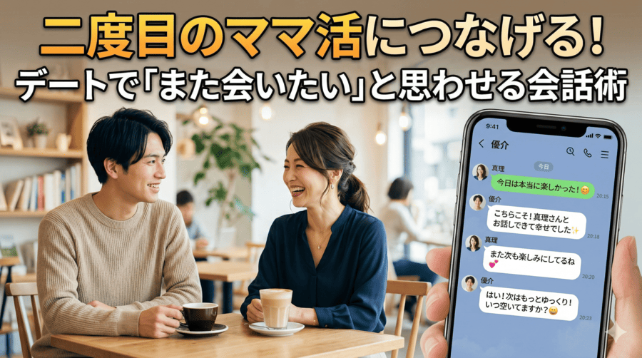 二度目のママ活につなげる!デートで「また会いたい」と思わせる会話術