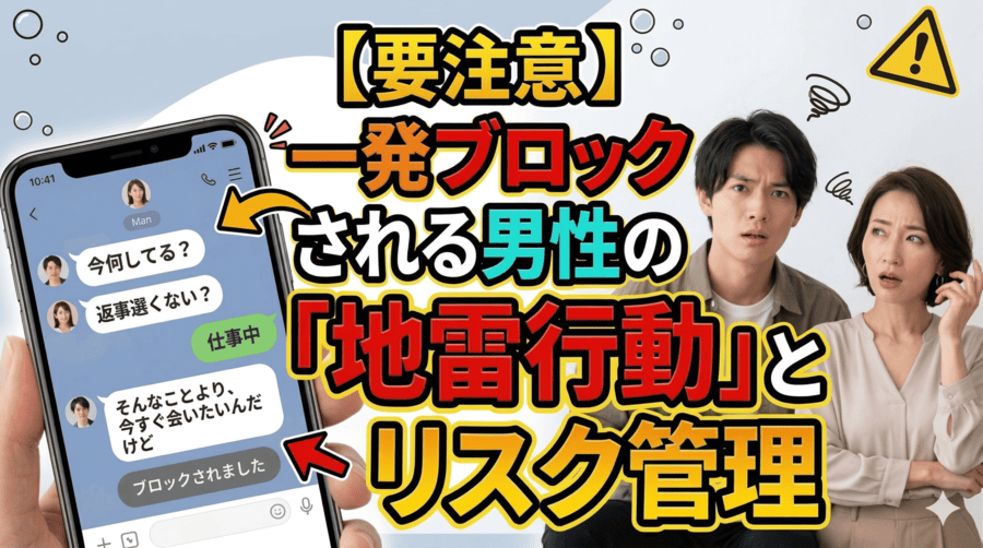 【要注意】一発ブロックされる男性の「地雷行動」とリスク管理