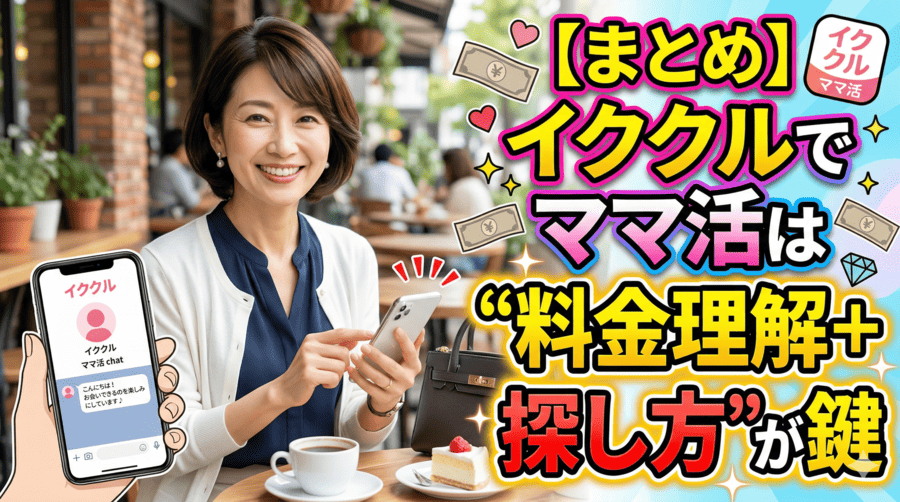【まとめ】イククルでママ活は“料金理解＋探し方”が鍵