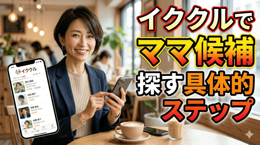 イククルでママ候補を探す具体的ステップ