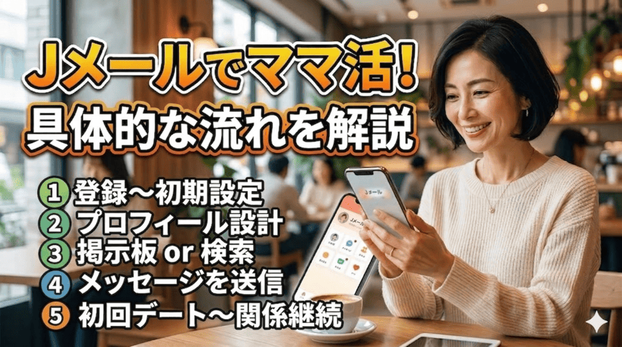 Jメールでママ活する具体的な流れ